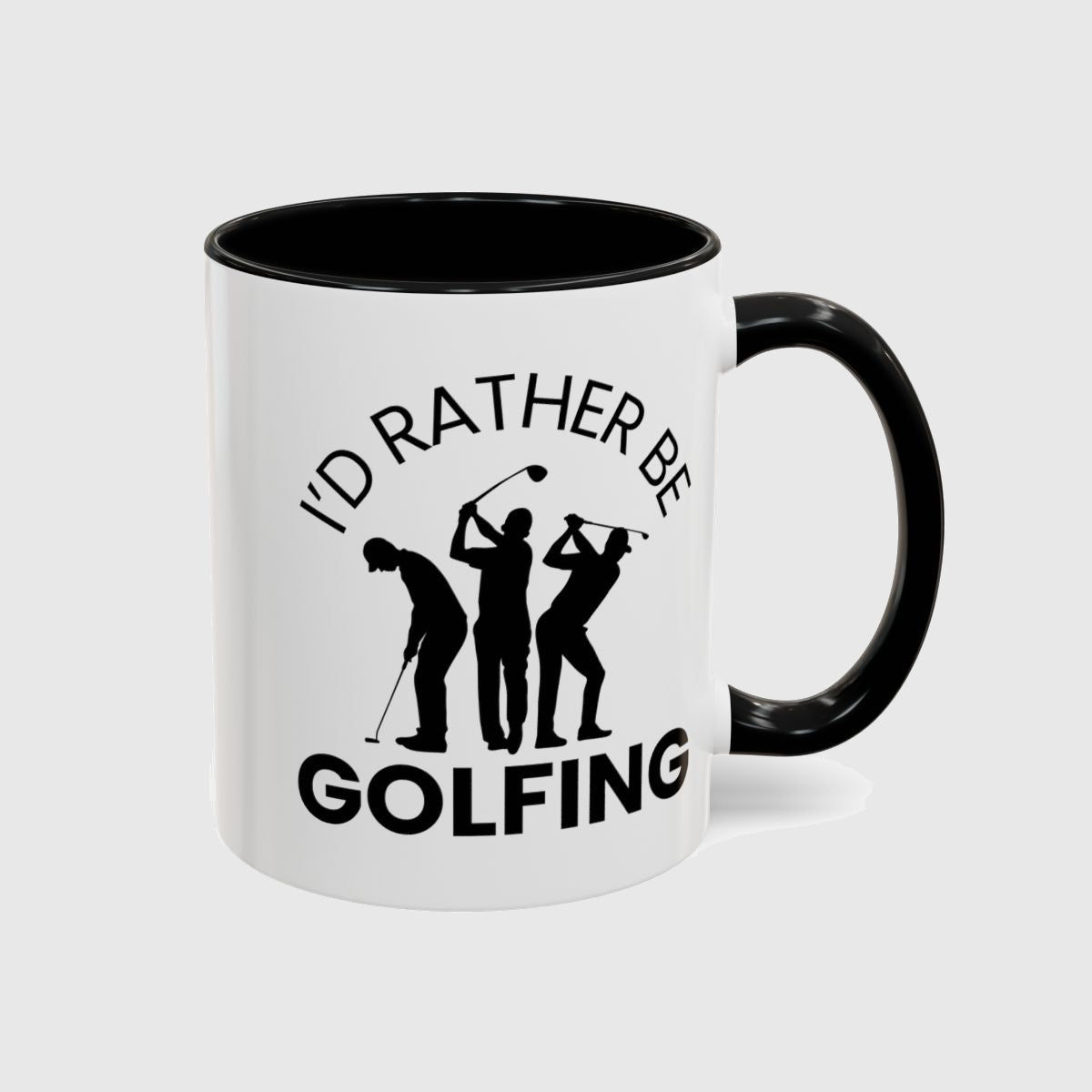 I'd Rather Be Golfing - Golf Mug in Black