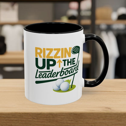 Rizzin' Up The Leaderboard - Golf Mug - 11oz in Black