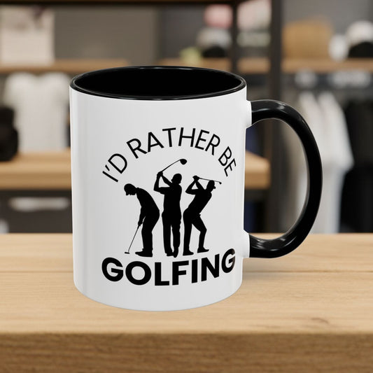 I'd Rather Be Golfing - Golf Mug - 11oz in Black