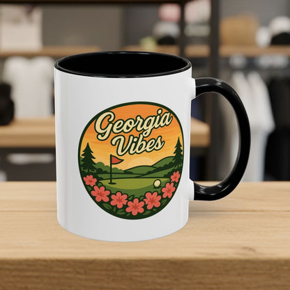 Golf Vibes - Georgia Azalea Edition - Golf Mug - 11oz in Black