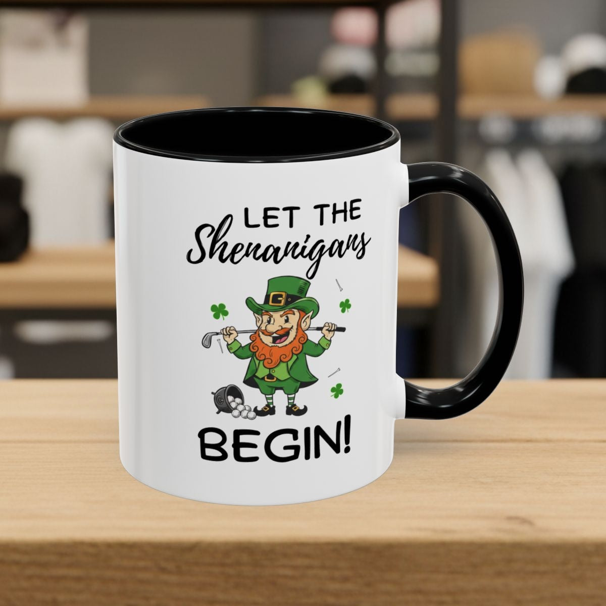 Let The Shenanigans Begin - Golf Mug - 11oz in Black