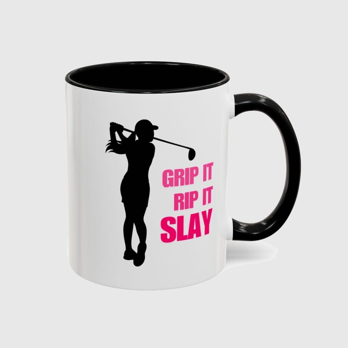 GRIP IT, RIP IT, SLAY (Female) - Golf Mug in Black