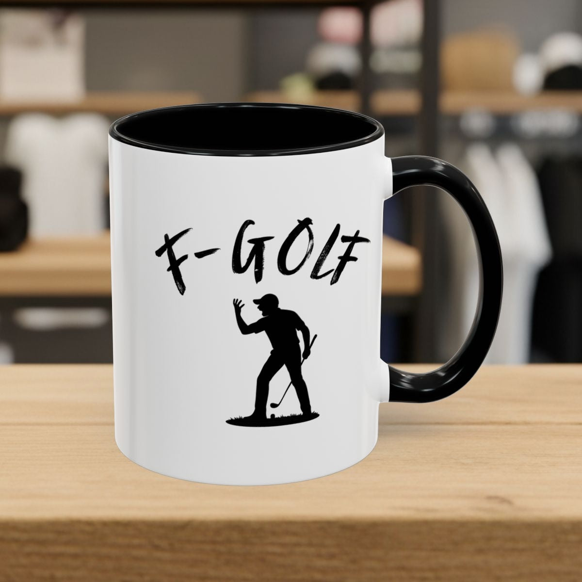 F-Golf (Male) - Golf Mug - 11oz in Black