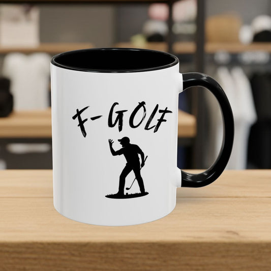 F-Golf (Male) - Golf Mug - 11oz in Black