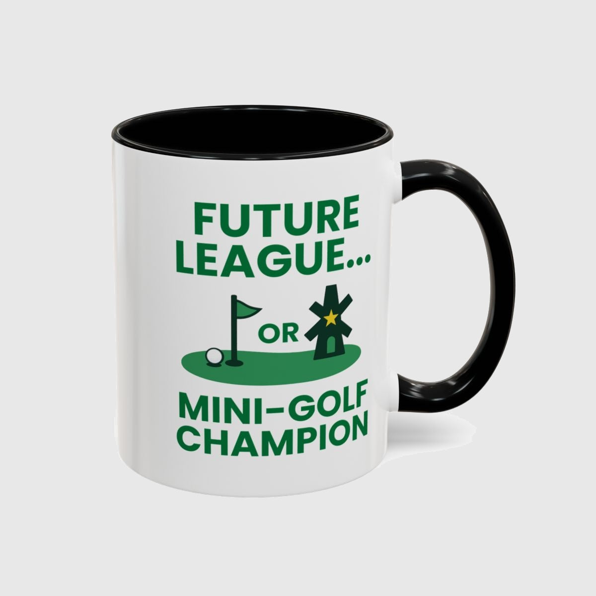 Future League or Mini-Golf Champion - Golf Mug in Black