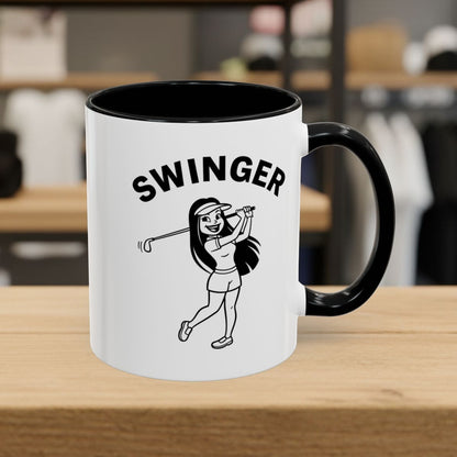 Retro Swinger Women's - Golf Mug - 11oz in Black