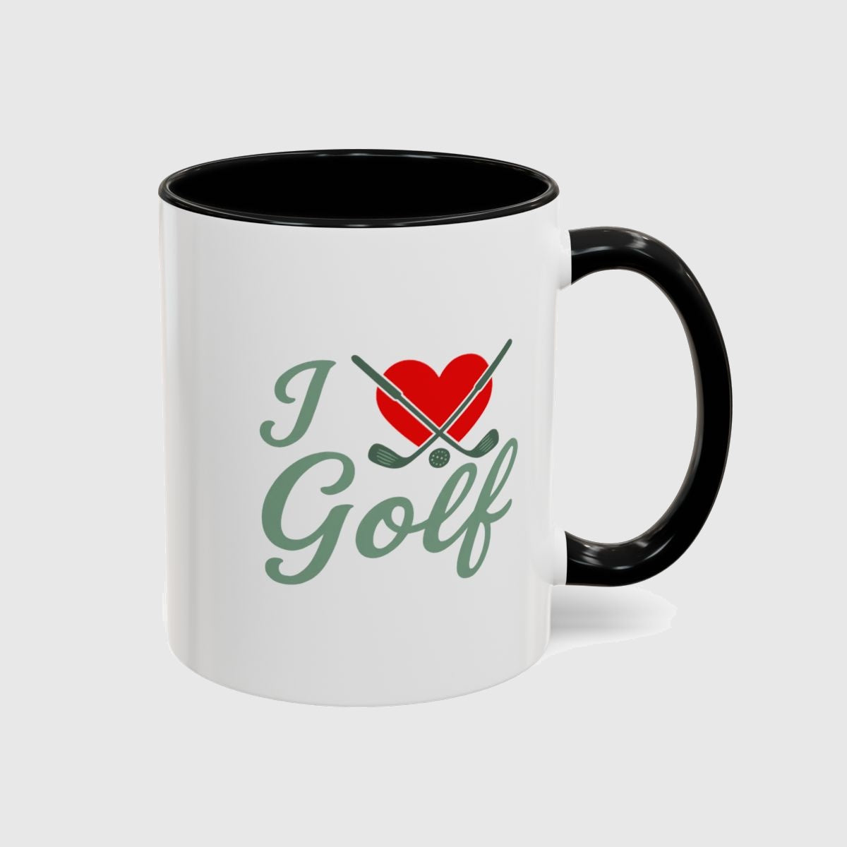 I Love Golf - Golf Mug in Black