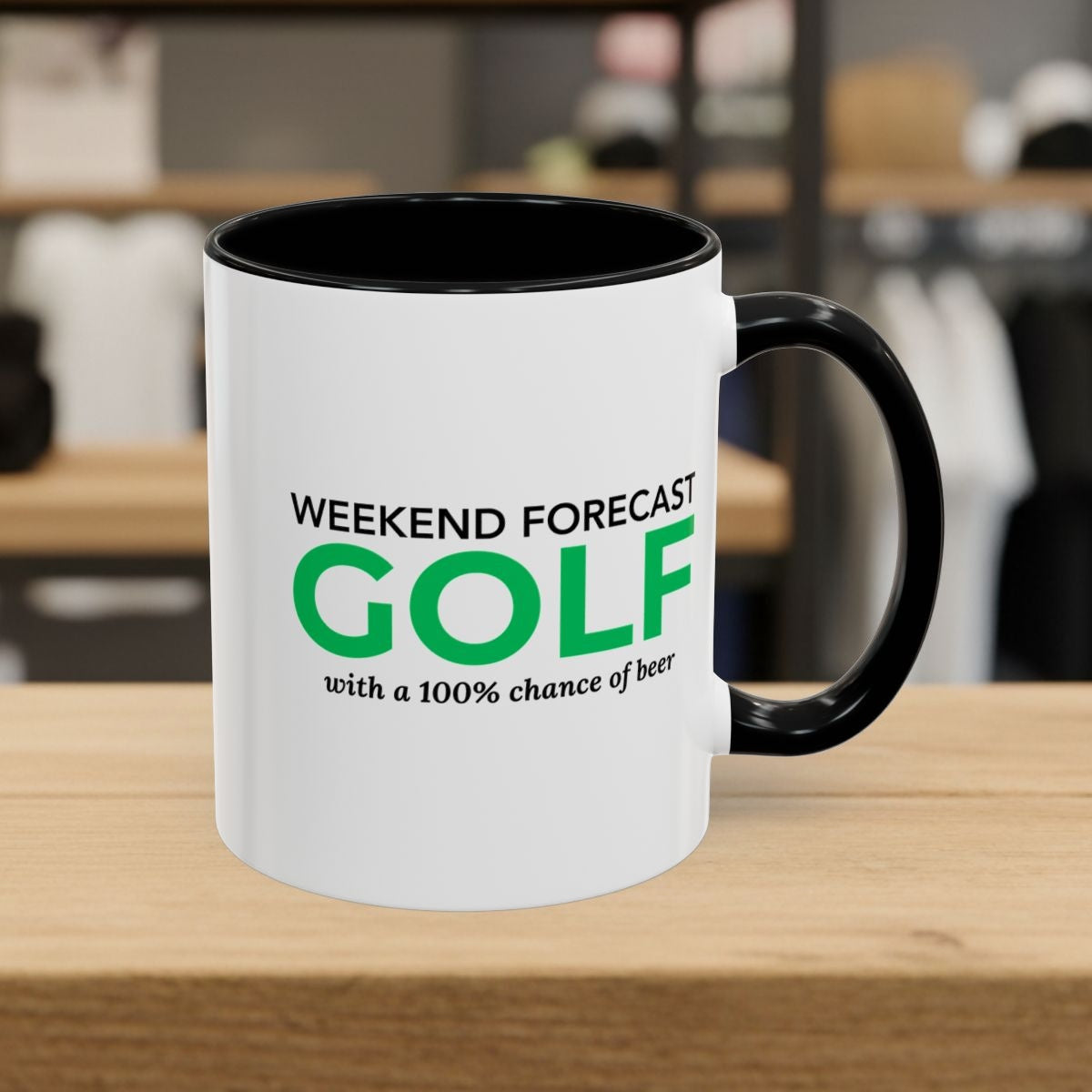 Weekend Forecast - Golf Mug - 11oz in Black