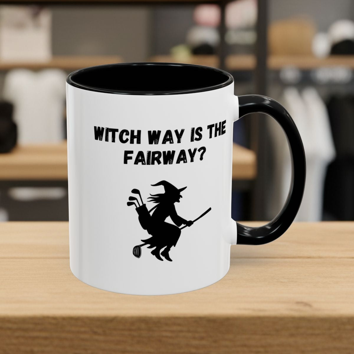 Witch Way is the Fairway - Golf Mug - 11oz in Black