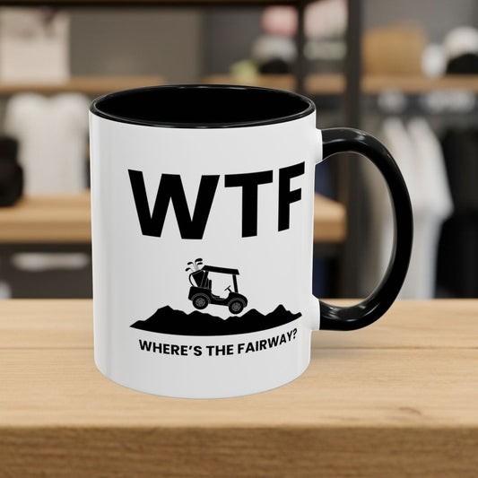 WTF - Where's the Fairway - Golf Mug - 11oz in Black