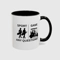 SPORT vs. GAME (Male) - Golf Mug in Black