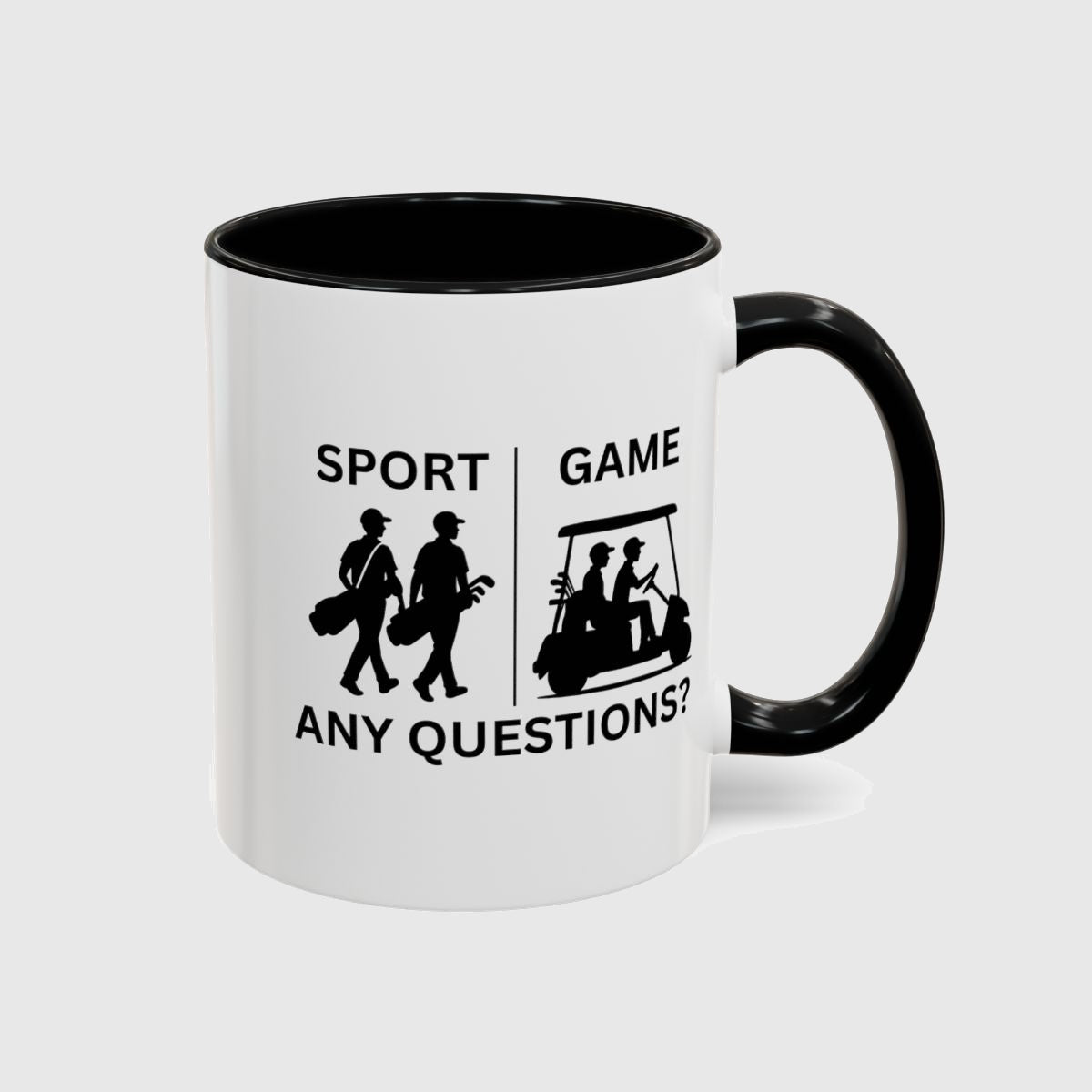 SPORT vs. GAME (Male) - Golf Mug in Black