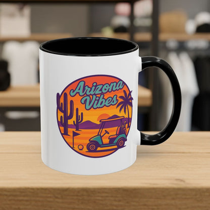 Golf Vibes - Arizona - Desert Edition Golf Destination - Golf Mug - 11oz in Black