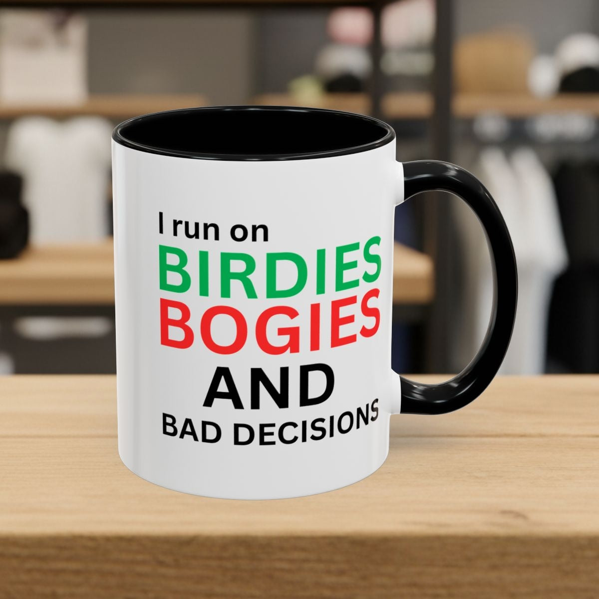 I run on... - Golf Mug - 11oz in Black