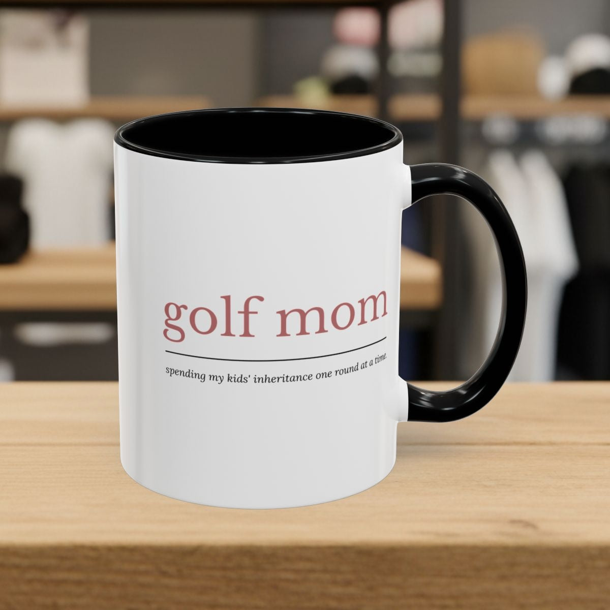 Golf Mom: Inheritance - Golf Mug - 11oz in Black