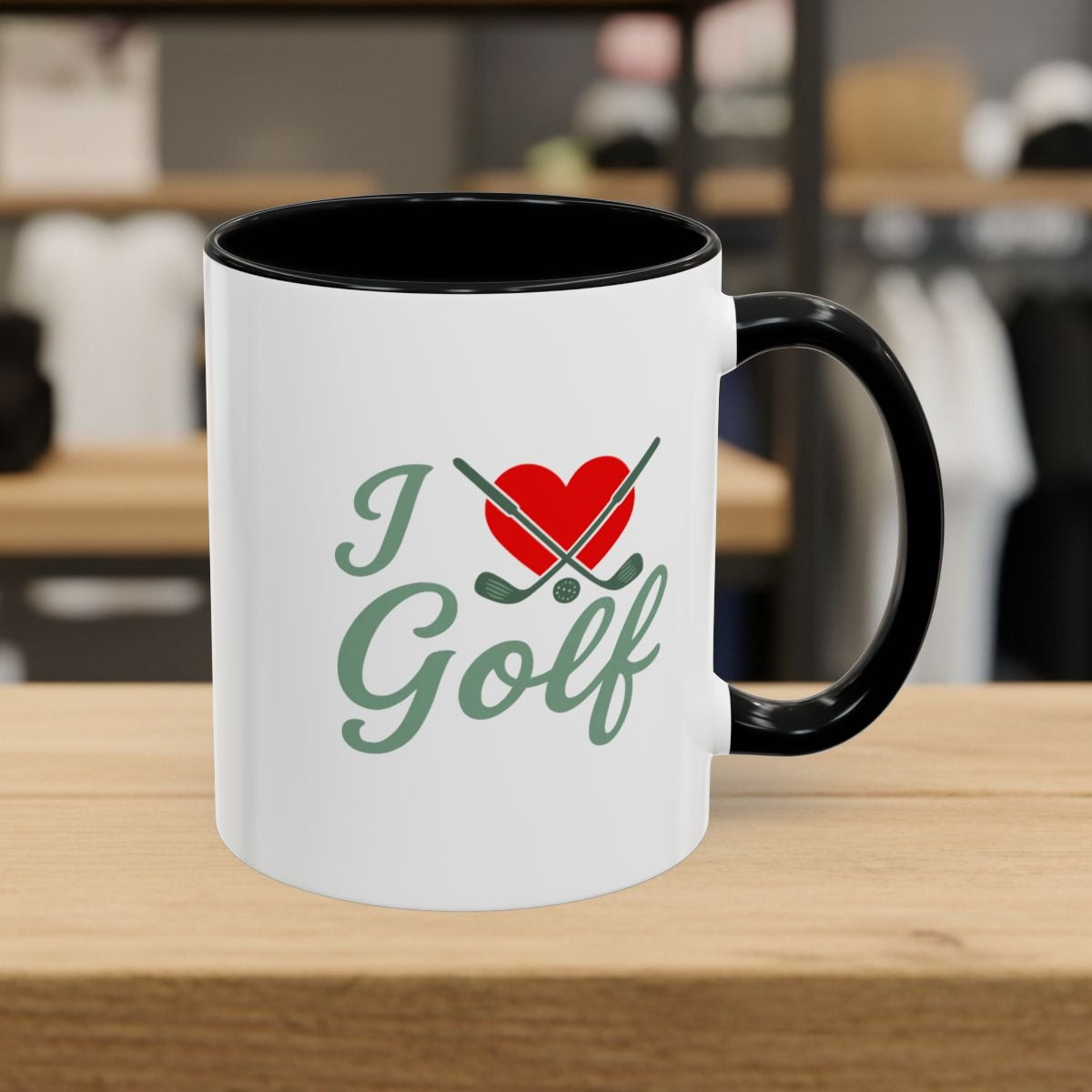I Love Golf - Golf Mug - 11oz in Black
