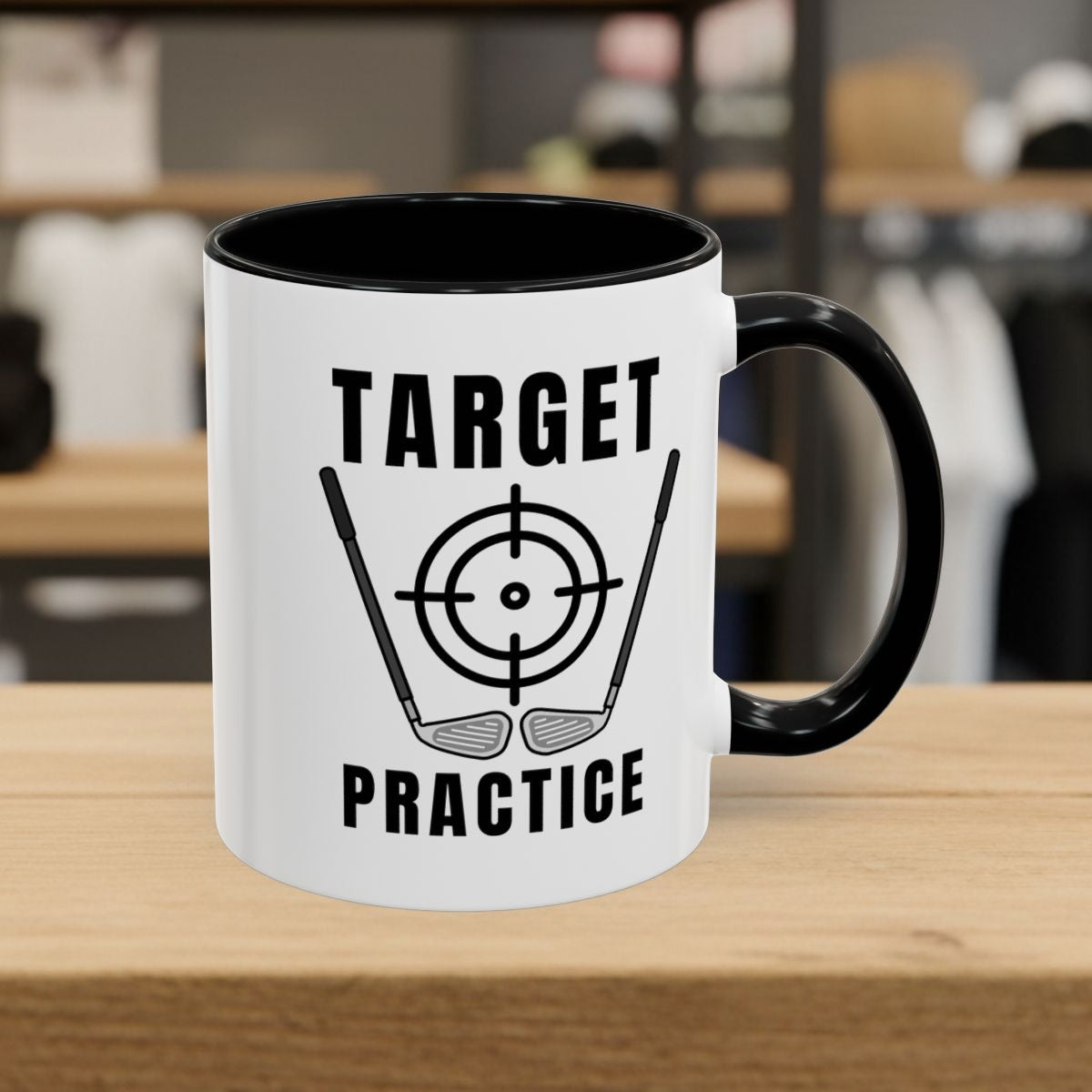 Target Practice - Golf Mug - 11oz in Black