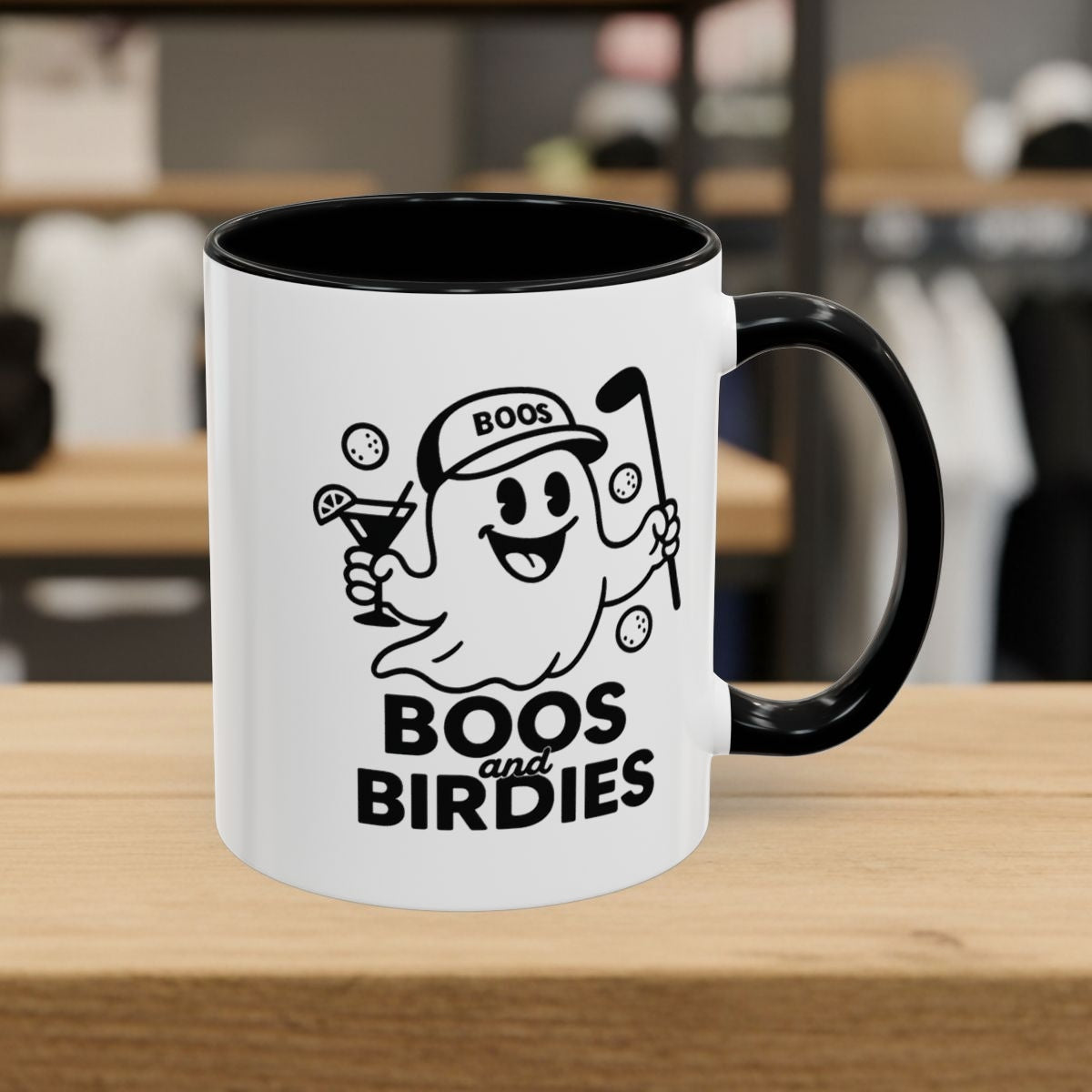 Boos and Birdies - Golf Mug - 11oz in Black