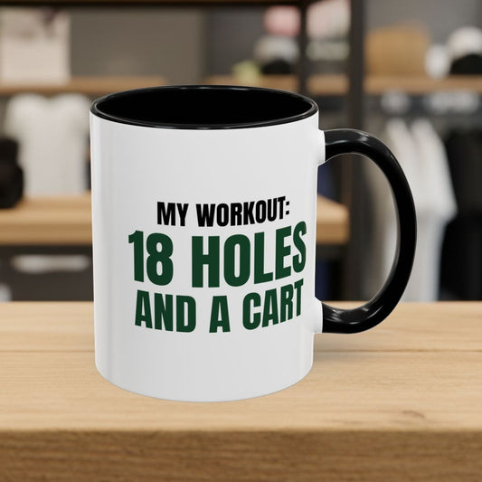 My Workout: 18 Holes - Golf Mug in Black