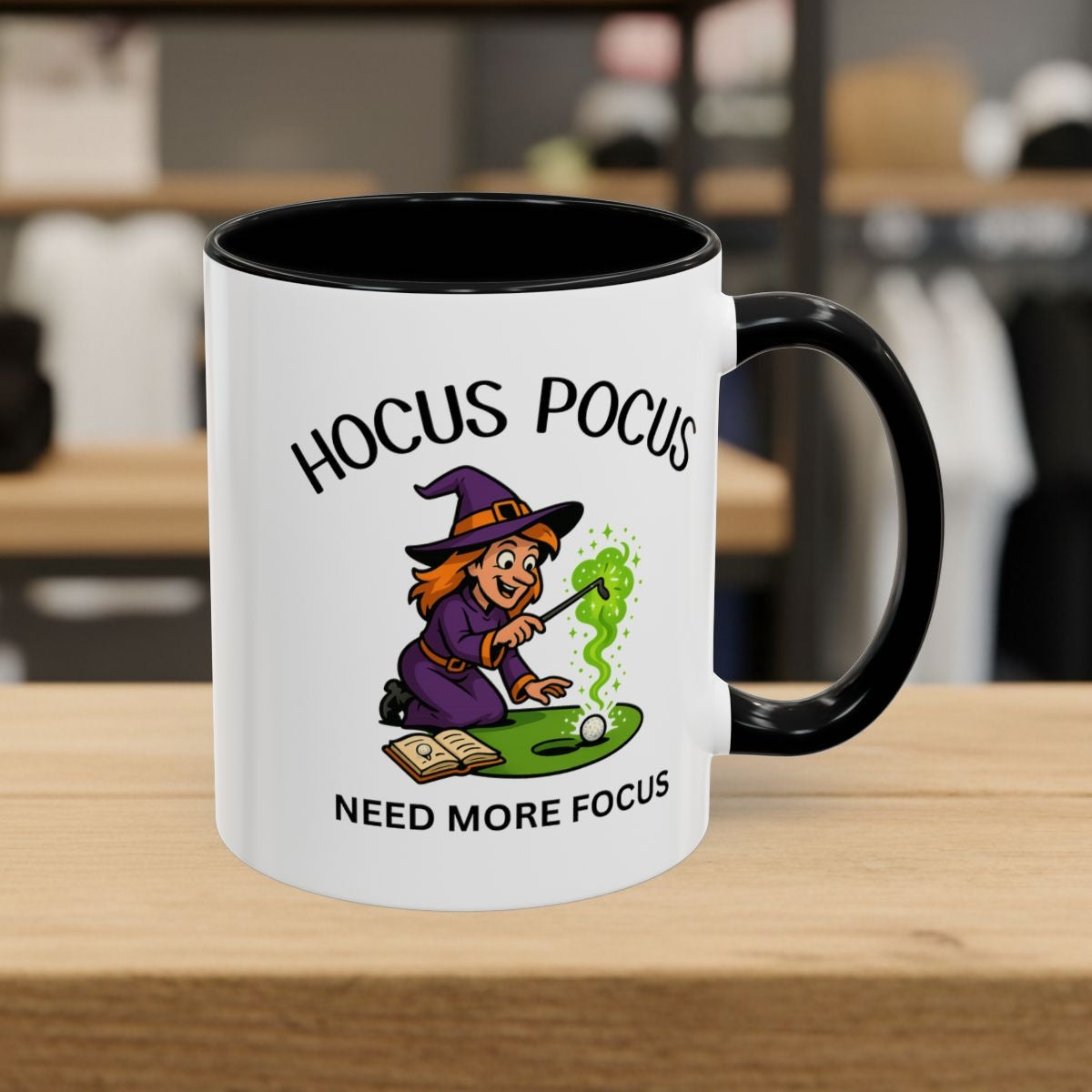Hocus Pocus, Need More Focus - Golf Mug - 11oz in Black