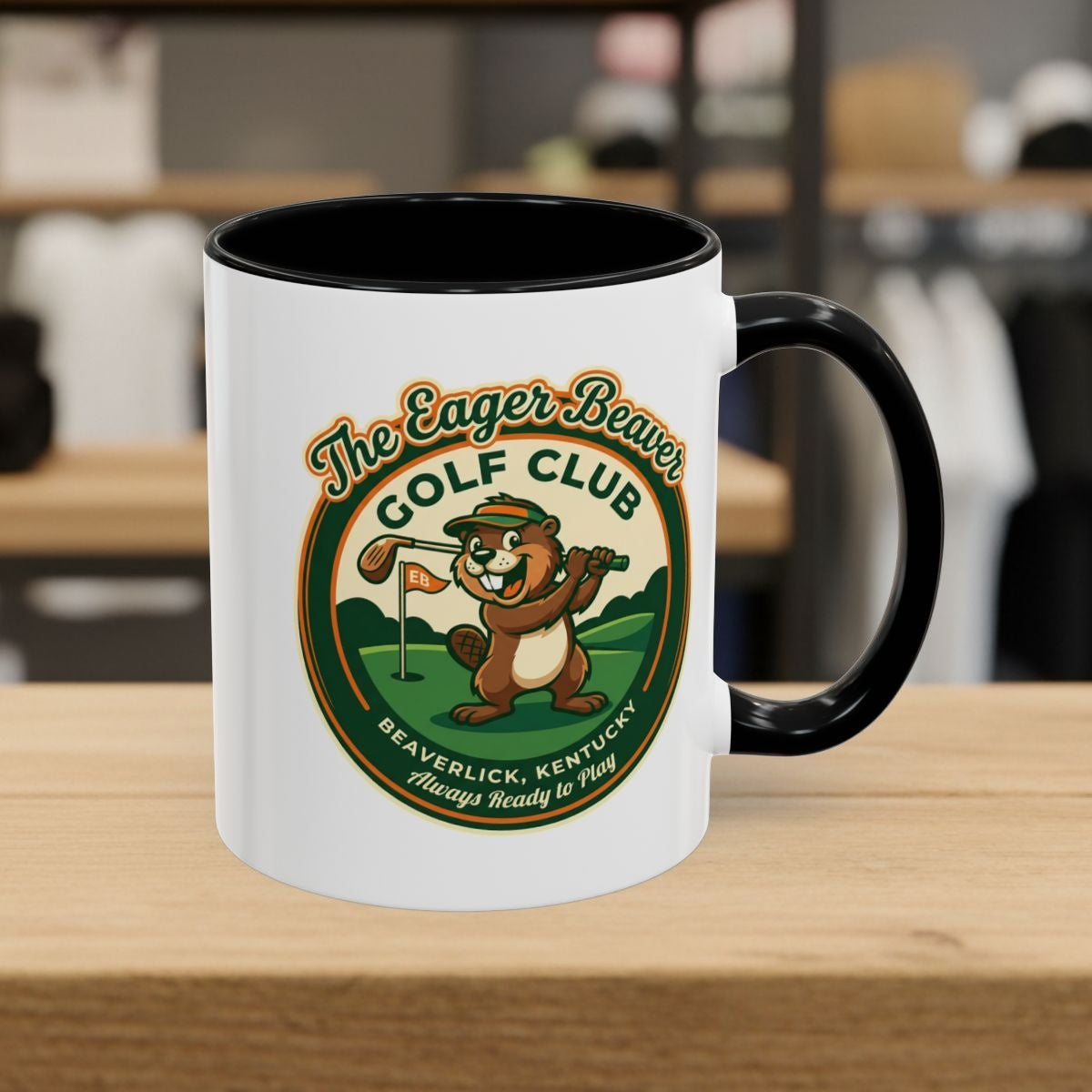 THE EAGER BEAVER GOLF CLUB - Golf Mug in Black