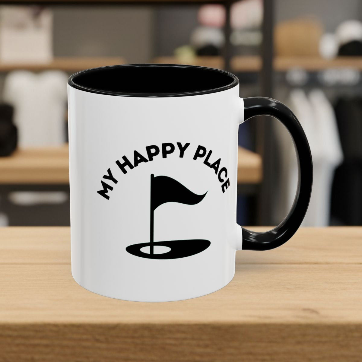 My Happy Place - Golf Mug - 11oz in Black
