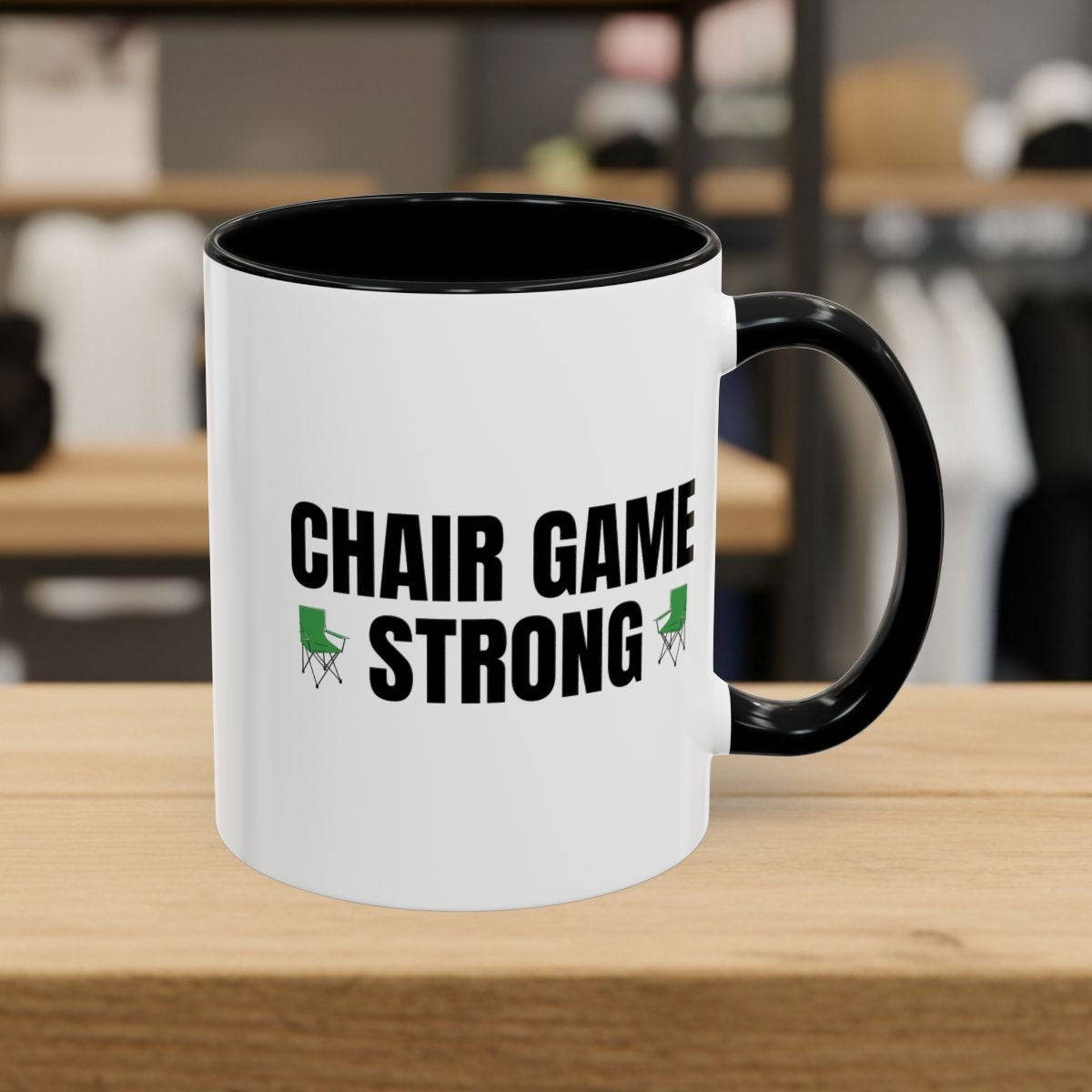 Chair Game Strong - Golf Mug in Black