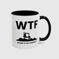 WTF - Where's the Fairway - Golf Mug in Black