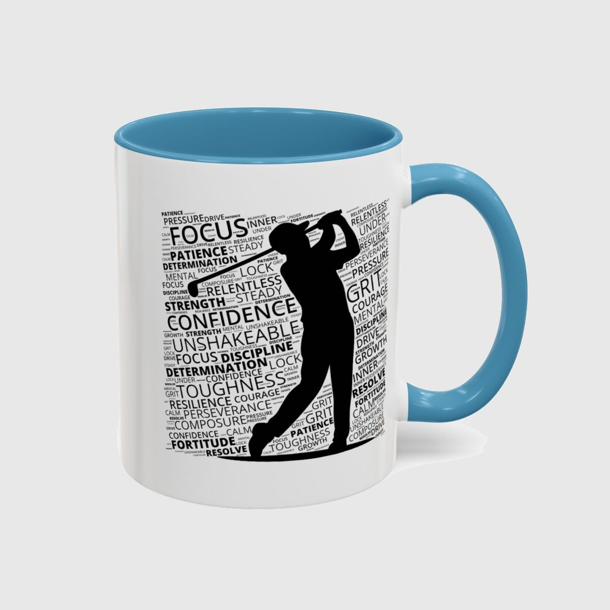 Unleash Your Mental Game (Male) - Golf Mug in Light Blue