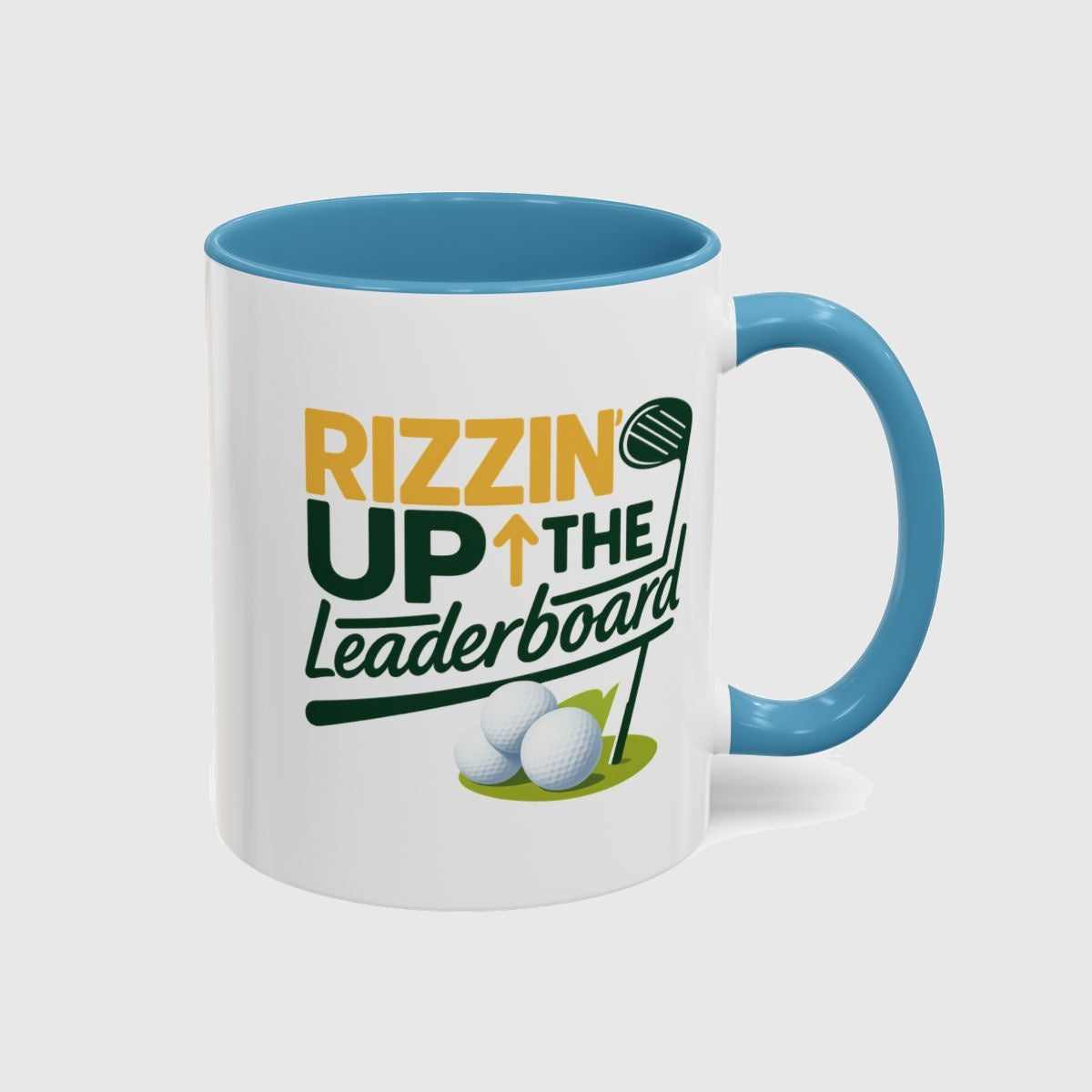 Rizzin' Up The Leaderboard - Golf Mug in Light Blue