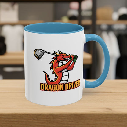 Dragon Driver - Golf Mug - 11oz in Light Blue
