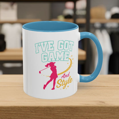 I've Got Game And Style - Golf Mug - 11oz in Light Blue