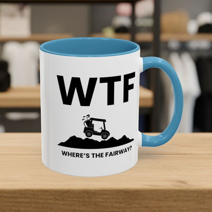 WTF - Where's the Fairway - Golf Mug - 11oz in Light Blue