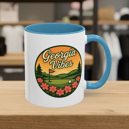 Golf Vibes - Georgia Azalea Edition - Golf Mug - 11oz in Light Blue