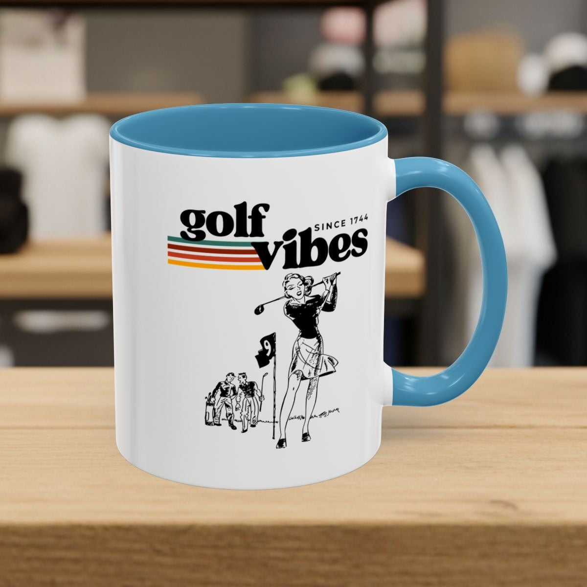 Golf Vibes Retro - Golf Mug - 11oz in Light Blue