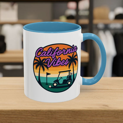 Golf Vibes - California Coast Edition - Golf Mug - 11oz in Light Blue