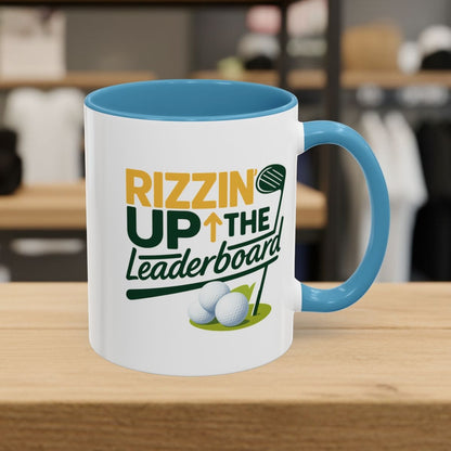 Rizzin' Up The Leaderboard - Golf Mug - 11oz in Light Blue