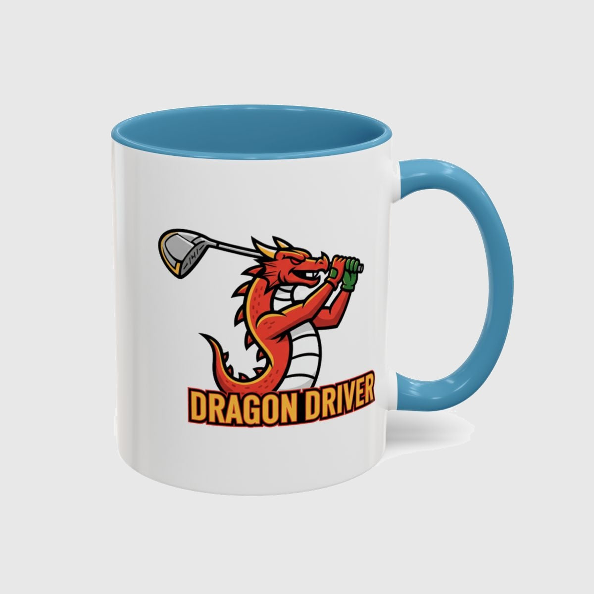 Dragon Driver - Golf Mug in Light Blue