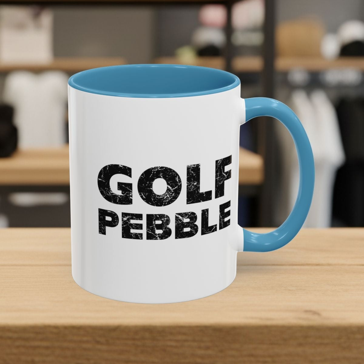 Golf Pebble - Golf Mug - 11oz in Light Blue
