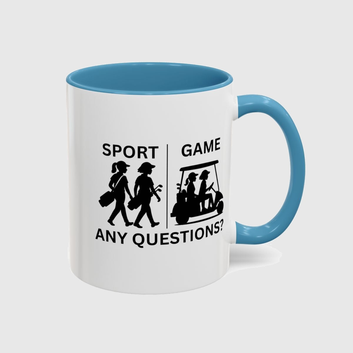 SPORT vs. GAME (Female) - Golf Mug in Light Blue