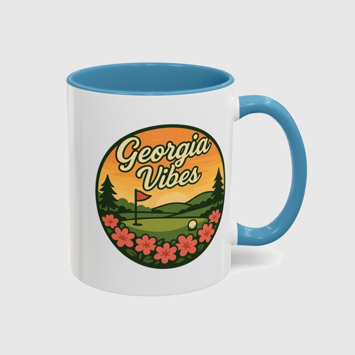 Golf Vibes - Georgia Azalea Edition - Golf Mug in Light Blue