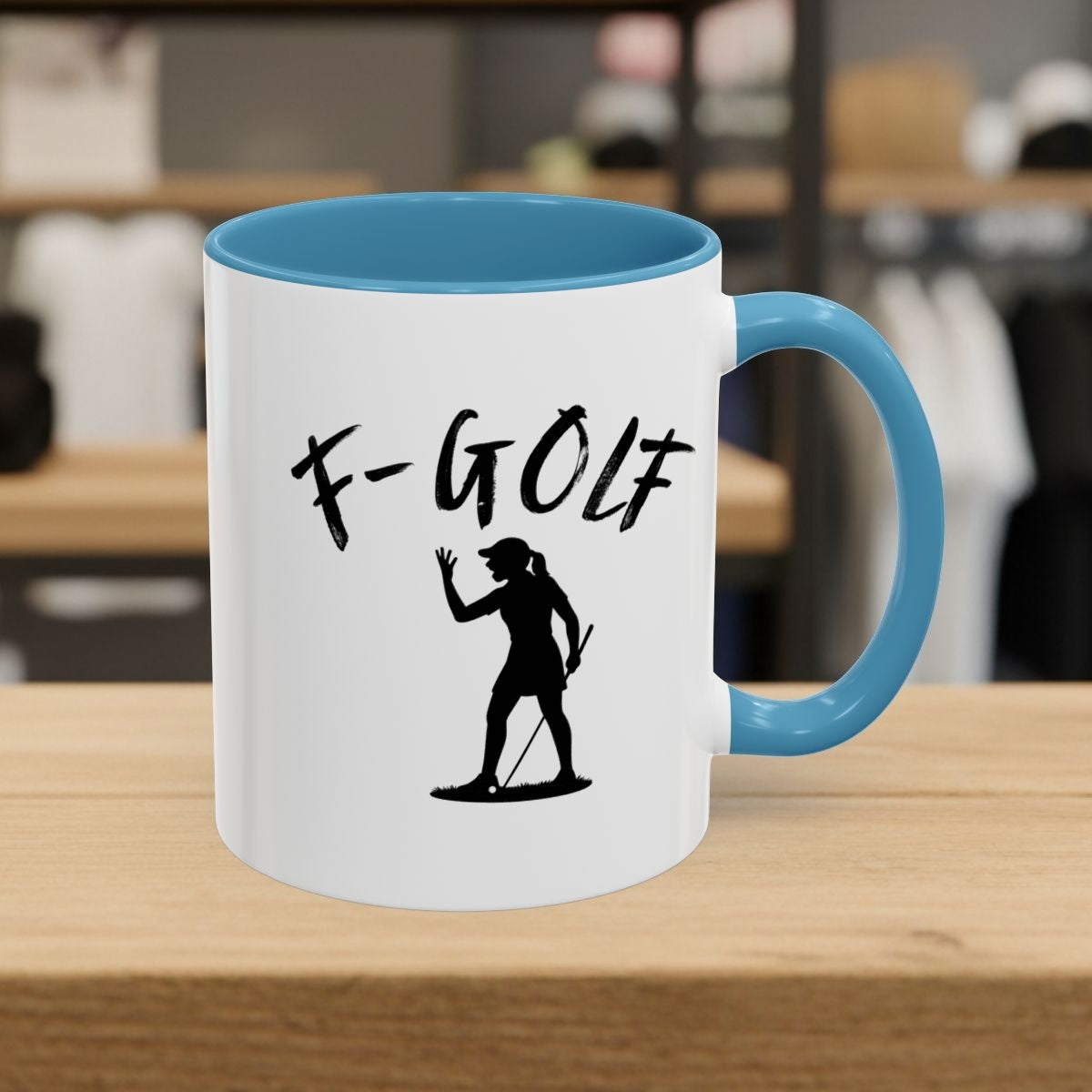 F-Golf (Female) - Golf Mug - 11oz in Light Blue