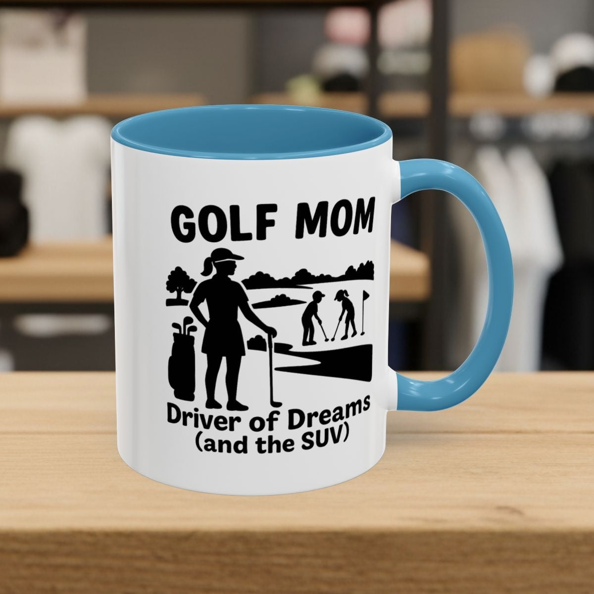 Golf Mom - Golf Mug - 11oz in Light Blue