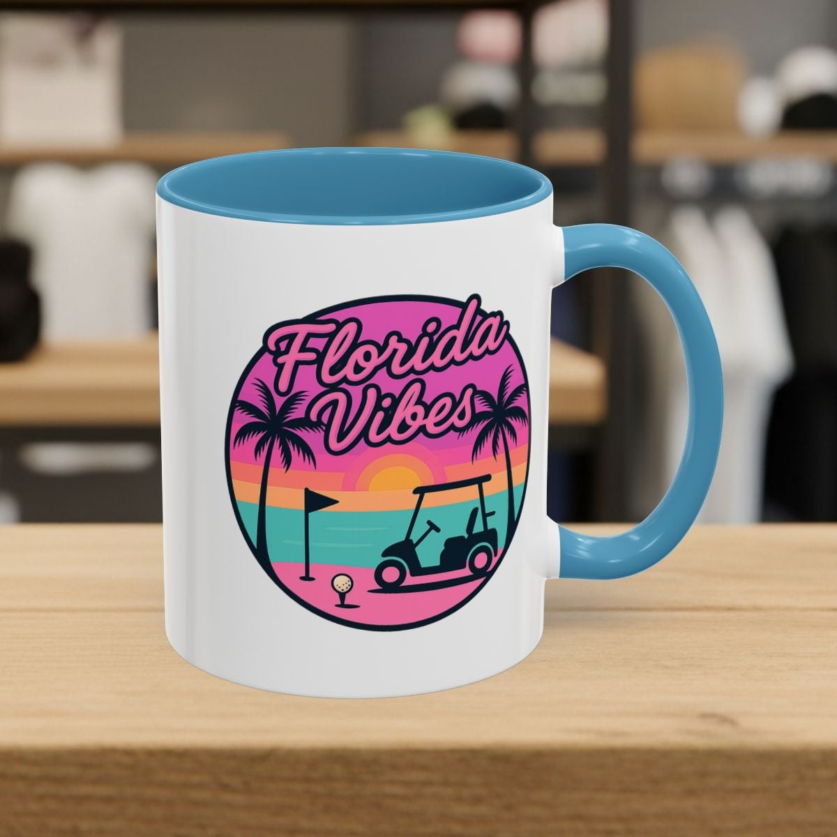 Golf Vibes - Florida Sunshine Edition - Golf Mug - 11oz in Light Blue