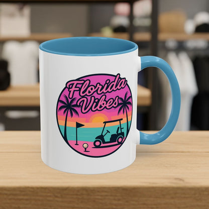 Golf Vibes - Florida Sunshine Edition - Golf Mug - 11oz in Light Blue