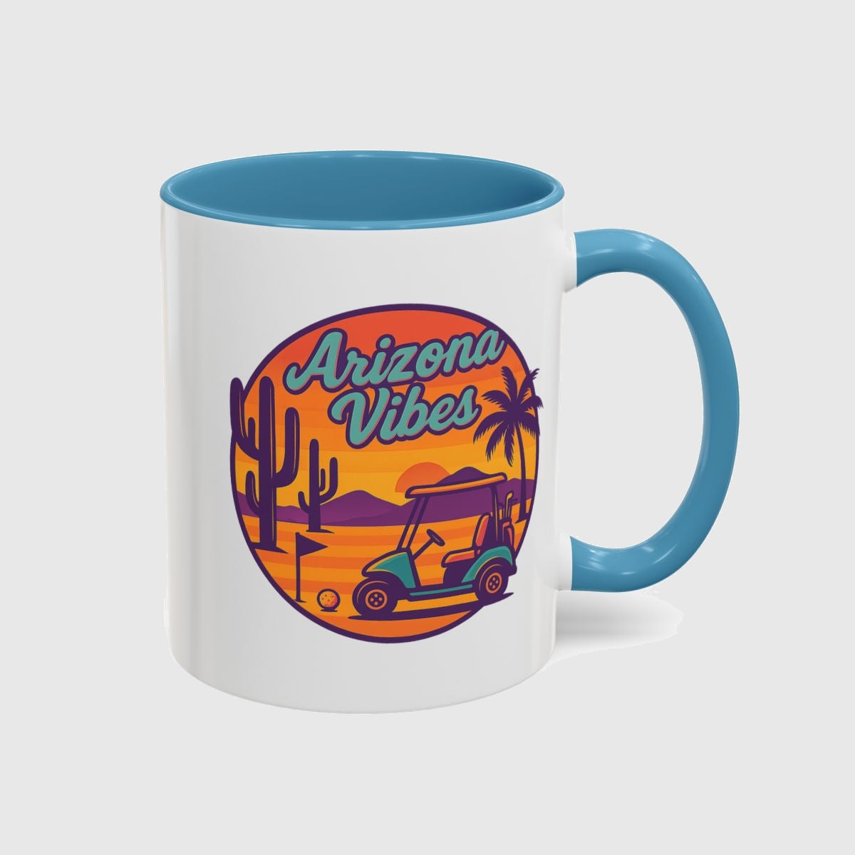 Golf Vibes - Arizona - Desert Edition Golf Destination - Golf Mug in Light Blue