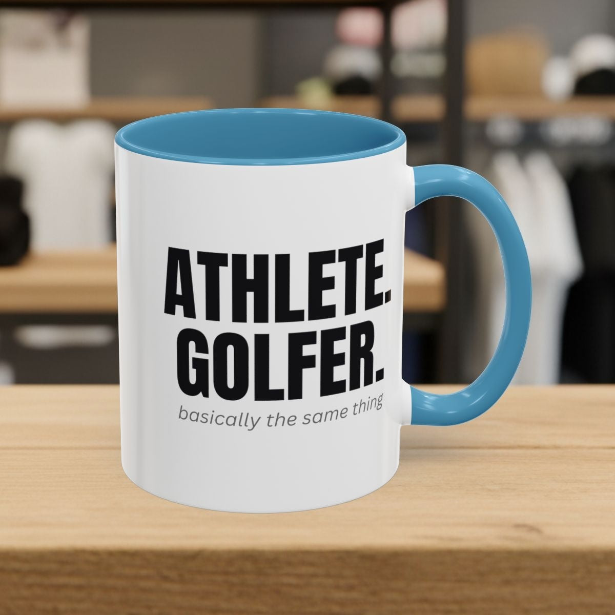 Athlete. Golfer. Basically the Same Thing - Golf Mug in Light Blue