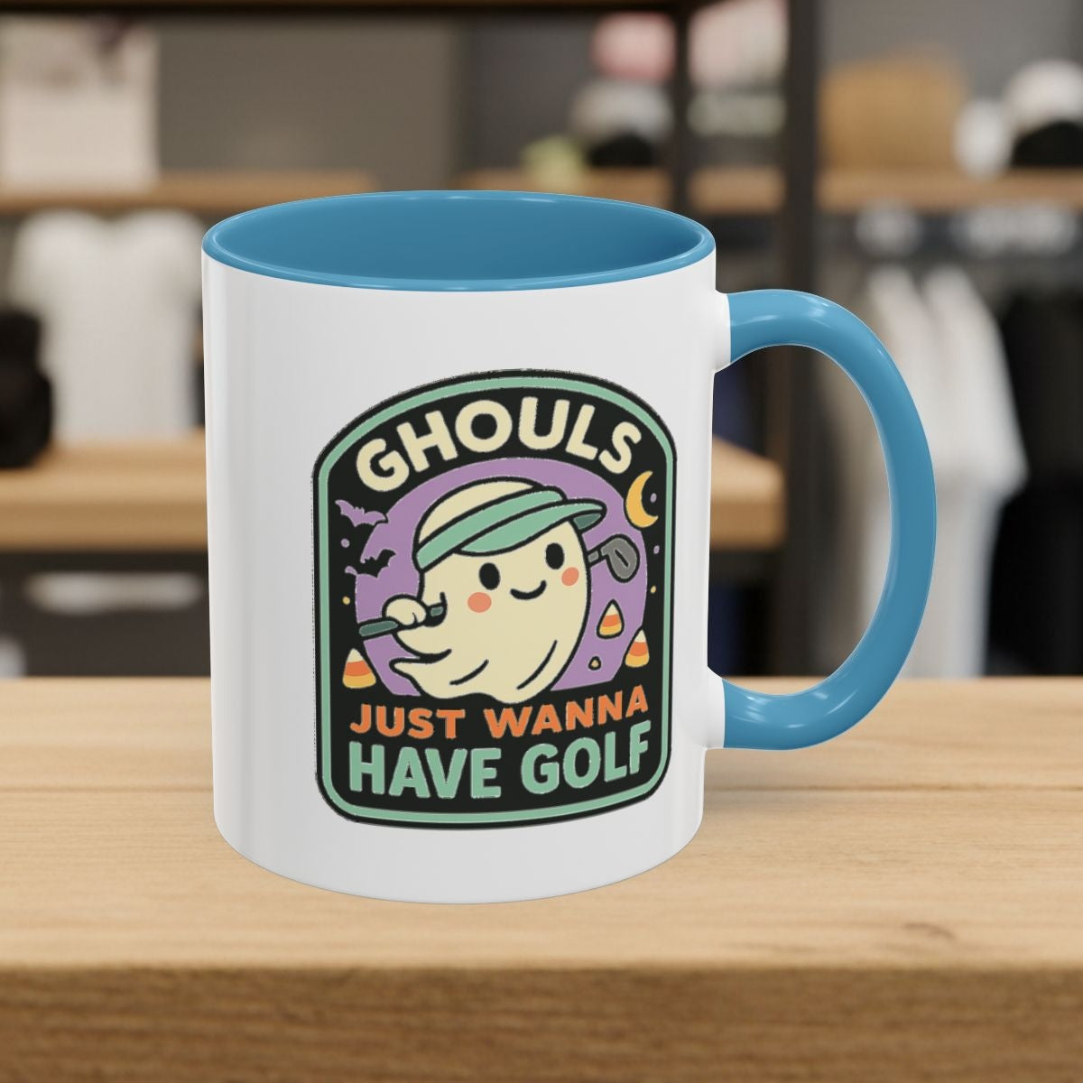 Ghouls Just Wanna Have Golf - Golf Mug - 11oz in Light Blue
