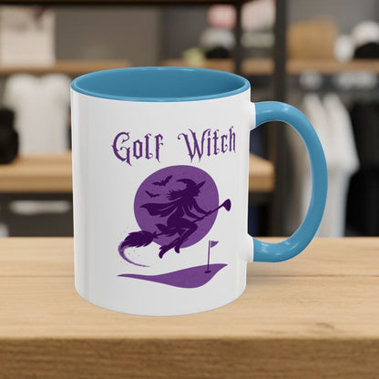 Golf Witch - Golf Mug - 11oz in Light Blue
