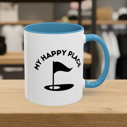 My Happy Place - Golf Mug - 11oz in Light Blue
